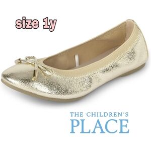 The Children's Place Gold Kids Ballet Flats
